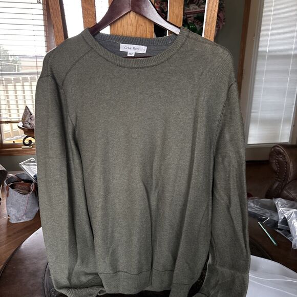 Men’s Classic Sweater Calvin Klein size XL VINTAGE GREEN - Picture 3 of 5